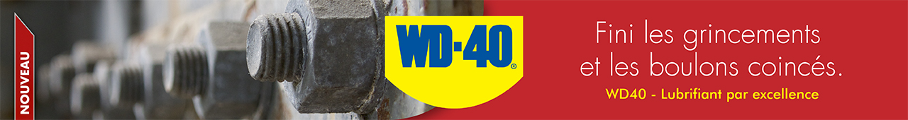 WD40 : est la marque commerciale d'une huile pénétrante (produit nettoyant, lubrifiant et protecteur contre la corrosion) 